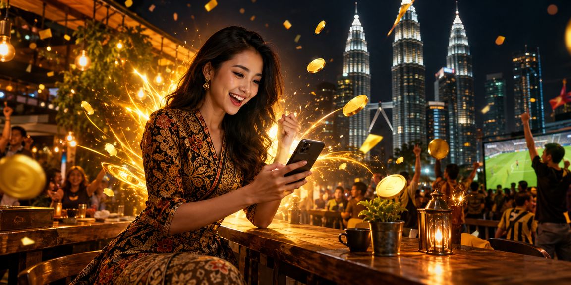 Pengguna Kuala Lumpur mengakses pertaruhan sukan iroyal88 dengan motif batik Malaysia